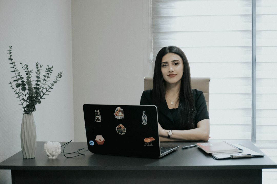 mystery writer at desk