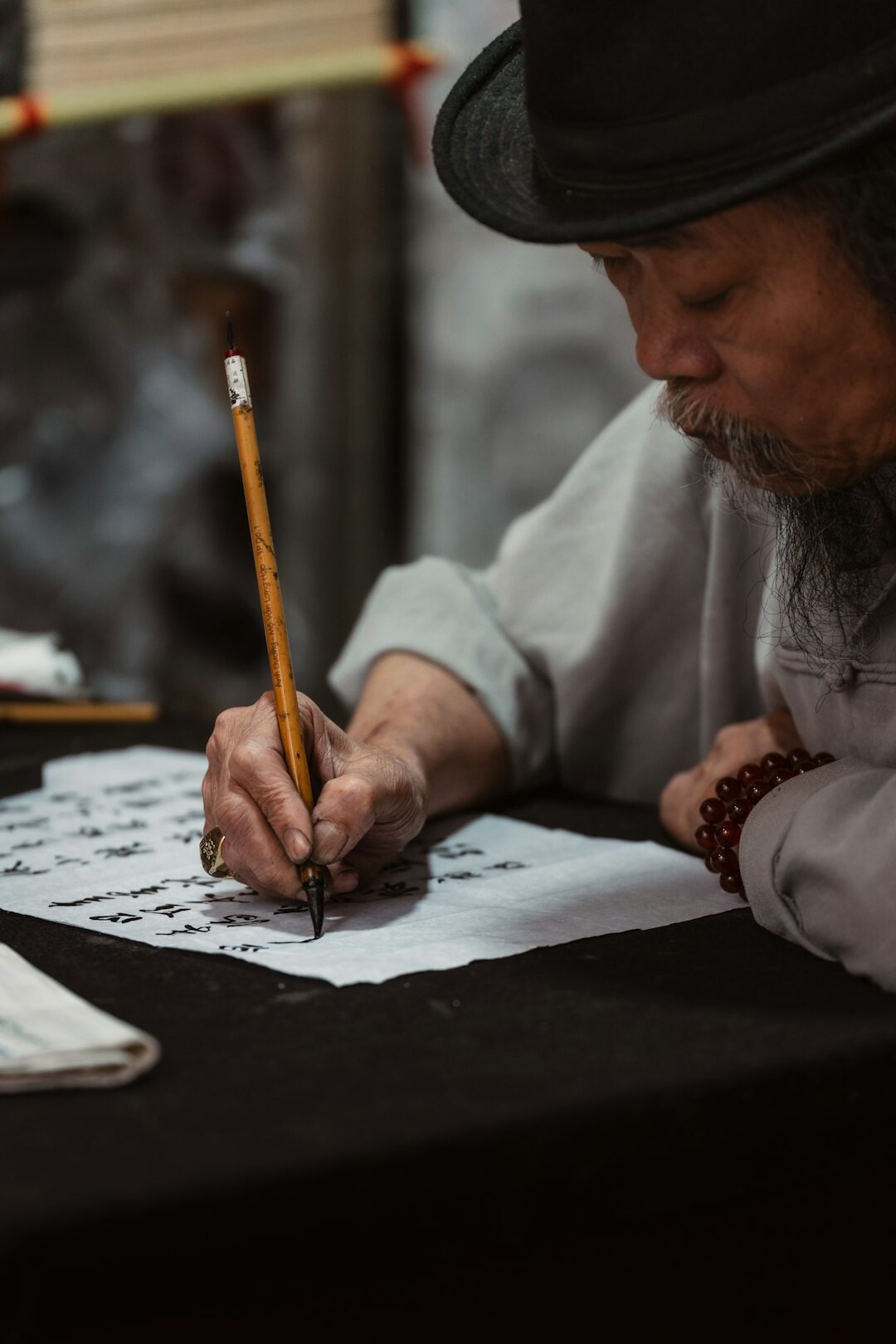mystery writer creating characters