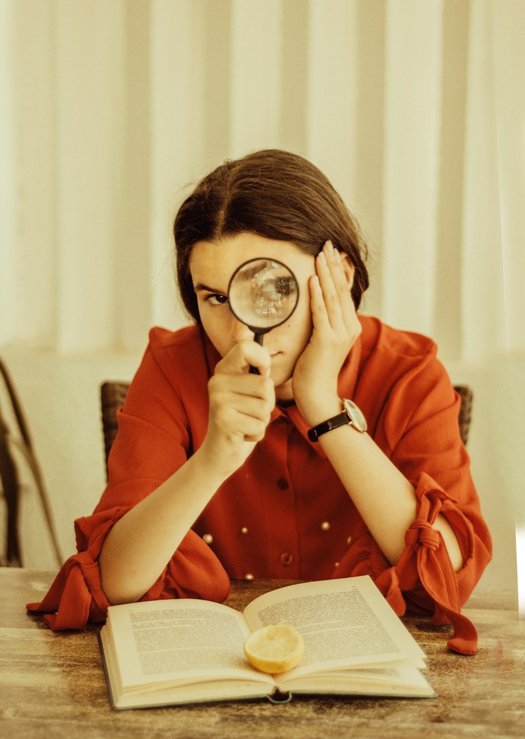 detective reading mystery book